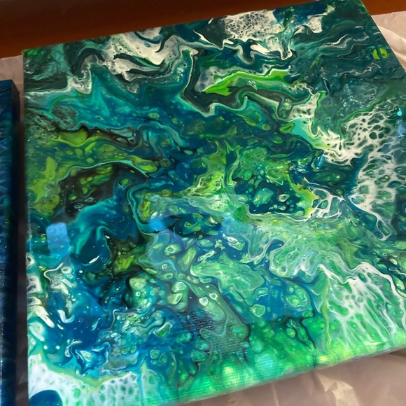 2 10 x 10 2 8 x 8 acrylic paintings